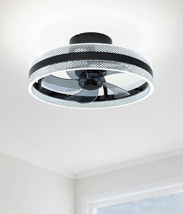 벨리 방전등 천장실링팬 회전형 색변환 선풍기 30W (블랙)