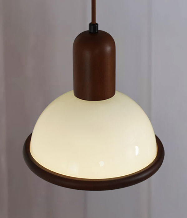 트리닝 1등 우드 펜던트 식탁조명(유리)